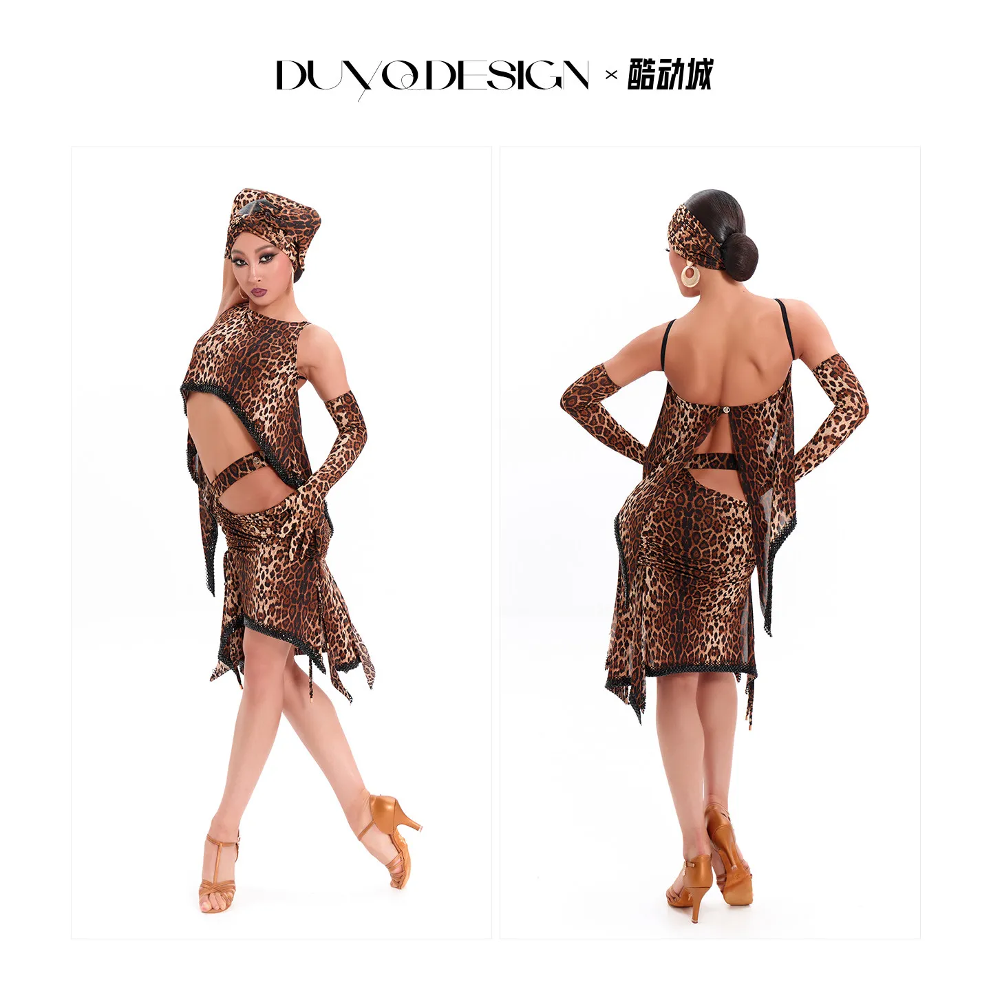 Customized Latin Dance Dress 2pcs Set for Women Skirt Tango Stage Performance Costume Style Backless Samba Lamba Practice Outfit