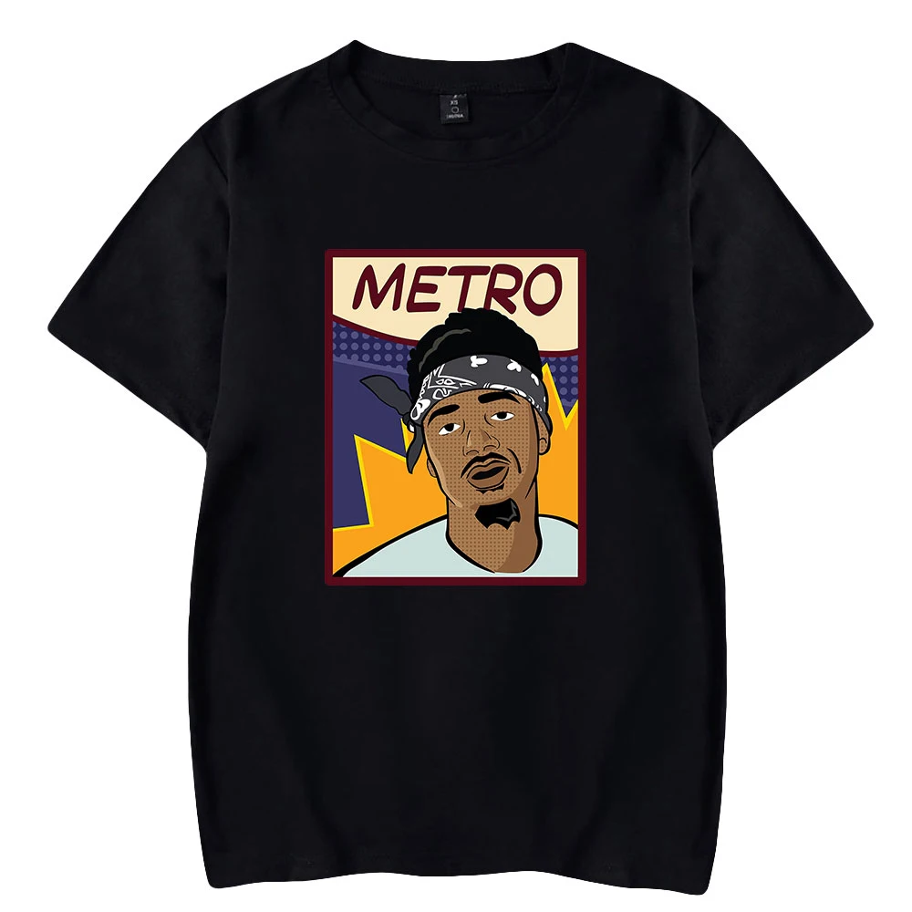 Metro Boomin Tshirt Unisex girocollo Manga Curta Mulheres Homens t-shirt Hip Hop Rapper 2024 Estilo Casual Roupas de Moda