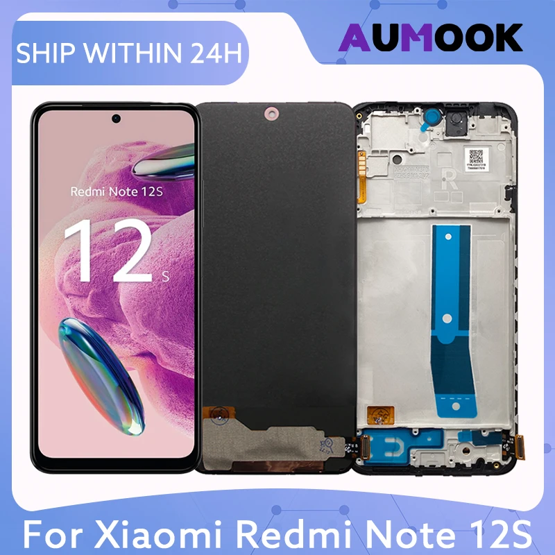 LCD For Xiaomi Redmi Note 12S LCD Display Touch Screen Digitizer Assembly 2303CRA44A 23030RAC7Y 2303ERA42L Panel Repair Parts