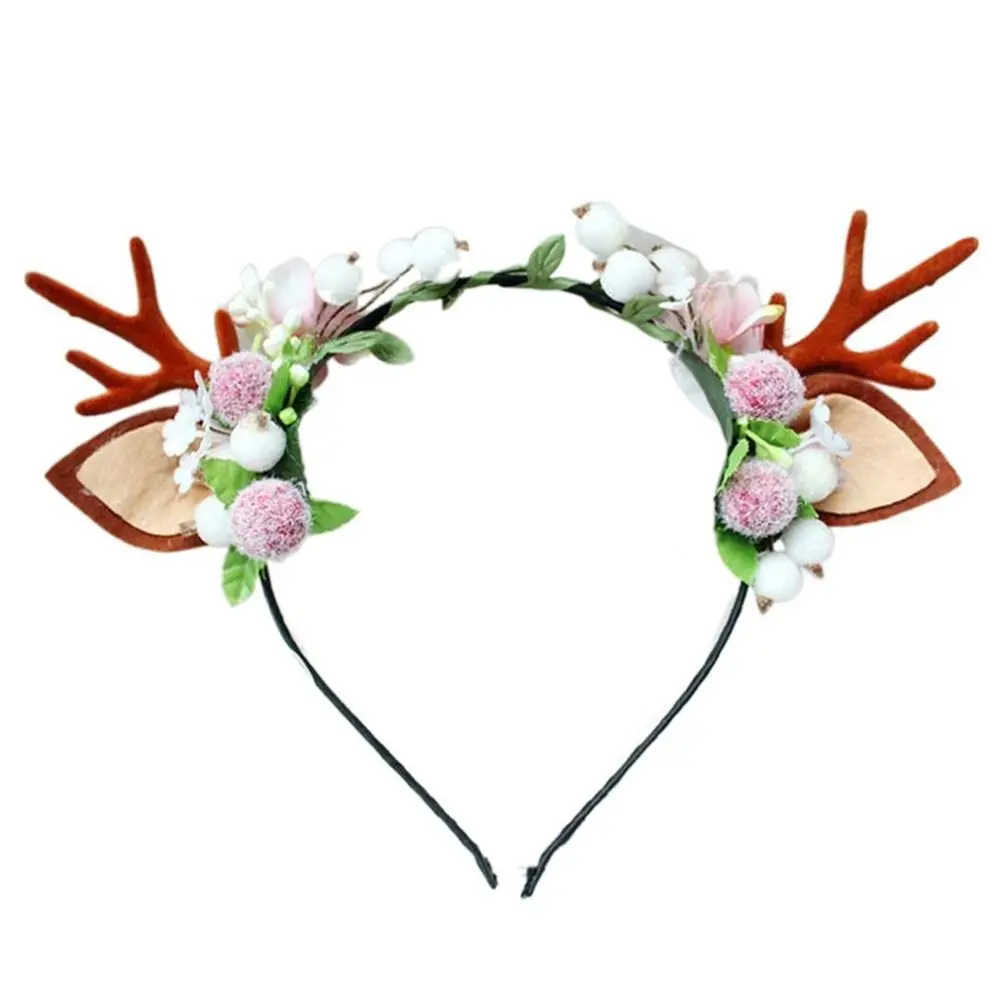 

Party Props Cute Deer Horns Flower Branch Make Up Hair Accessories Antlers Headband Korean Style Head Hoop Women Hair Band