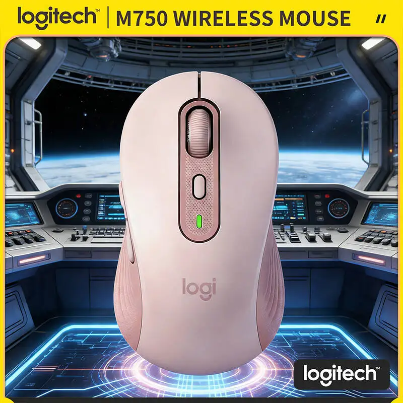

Эргономичная бесшумная офисная мышь M750 — 4000 DPI, 90% снижение шума, мягкая подставка для большого пальца, 24 месяца автономной работы, инструмент для учебы