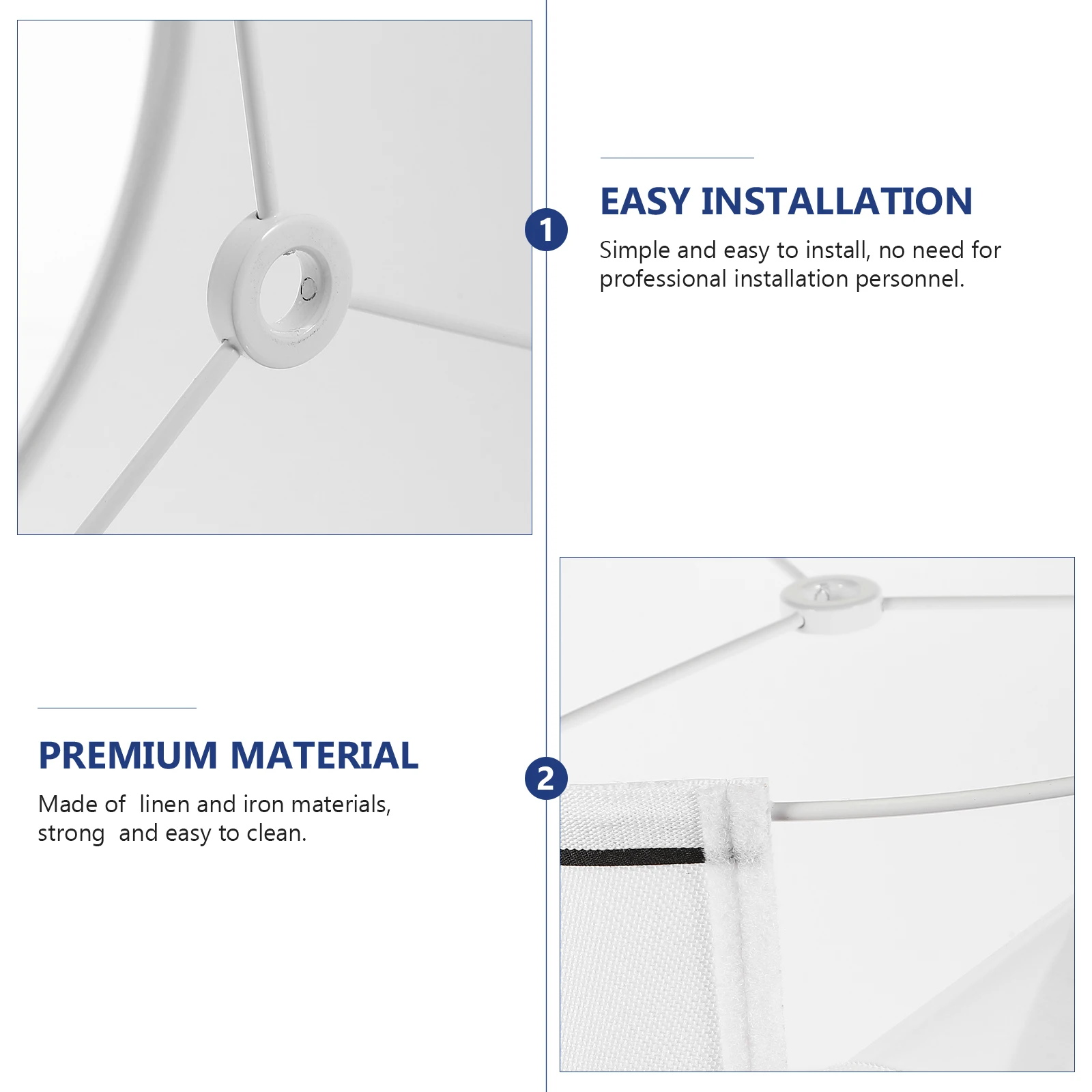 

Linen Replacement Solid Color Fabric Light Cover Iron Frame Bedroom Living Room Modern Home Decor Small Lamp Shades For