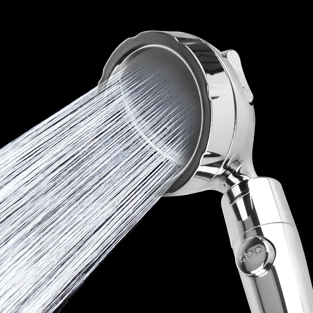 360 Degrees Rotating Handheld Shower Head Adjustable 3 Spray Setting with ON/OFF Pause Switch Water Saving Shower Head