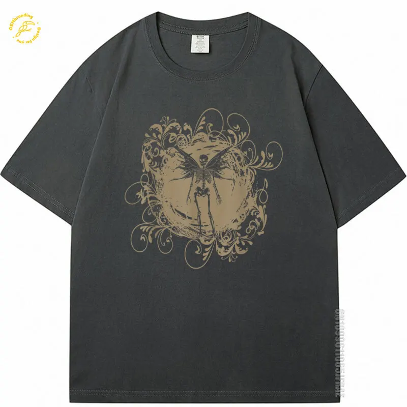

Fairy Grunge Fairycore Aesthetic Skeleton Butterfly Gothic 2025 Hot Tee Oversized T-Shirt Tee Shirt Men T Shirt Uomo Firmate 빈티지
