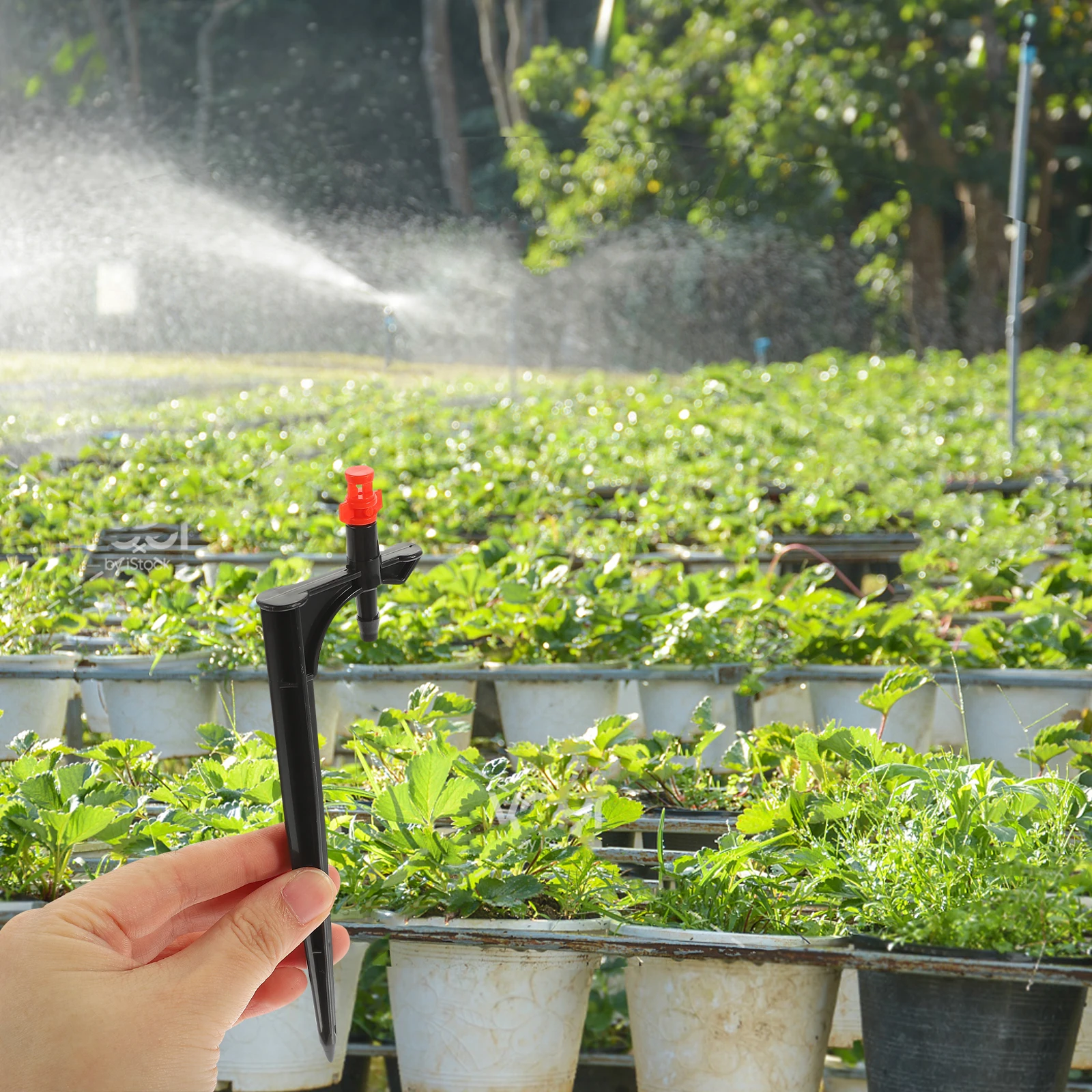 

20Pcs Irrigation Misting Nozzle Adjustable Dripper Sprinkler for Garden Lawn Plant Spray Nozzle Watering System Ground Insert