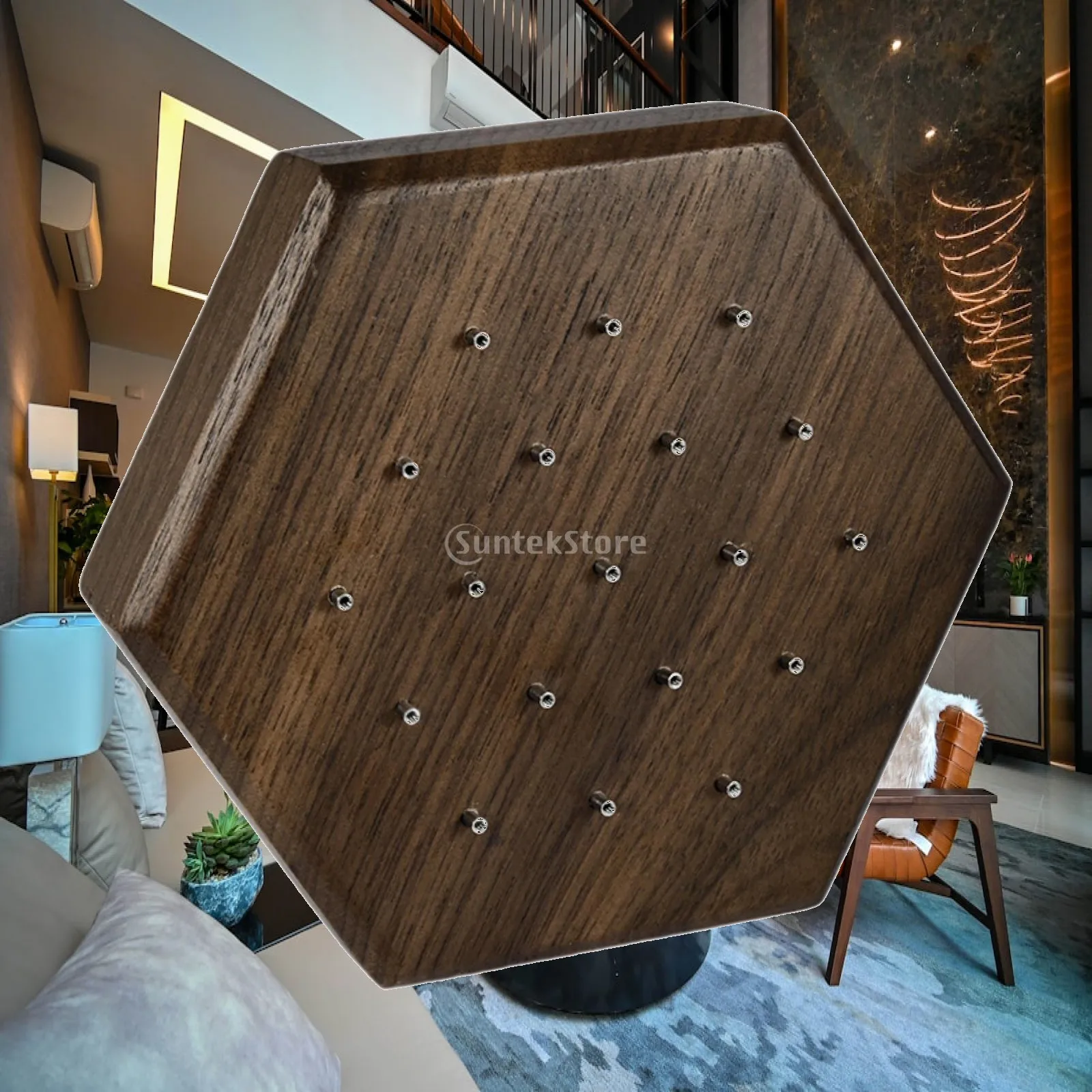 Wood Piercing Display Stand Earrings Rack Jewelry Organizer for Store Display and Craft Table