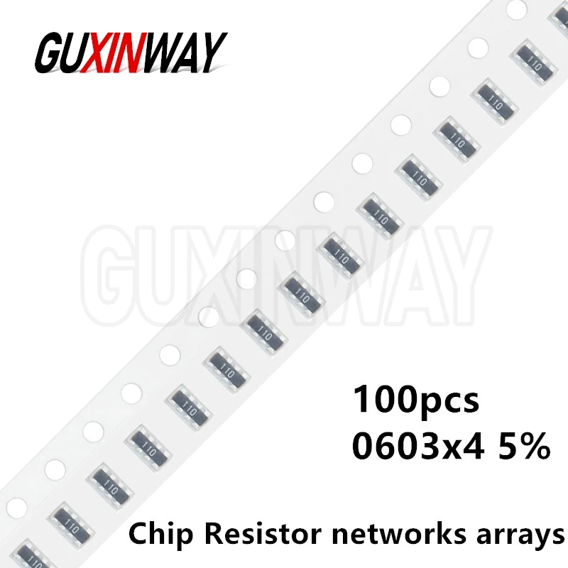 100pcs 0603x4 8P4R 4D03 5% 3216 1206 Chip Resistor networks arrays 0 10 100 470 ohm 0R 10R 100R 470R 1K 10K 20K 100K 470K 1M