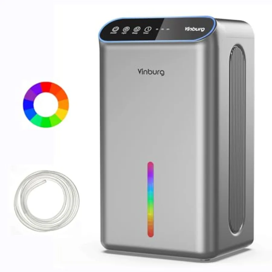 

Осушитель воздуха для подвала, 85 унций, 800 кв. футов, тихий, для дома, с автоотключением, режимом сна, 3-ступенчатым таймером (8, 16, 24 часа), компактный, модель D