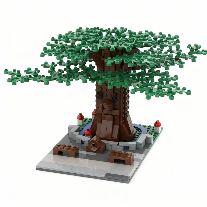 330 Pezzi MOC Modello di Albero delle Fiabe, Blocchi da Costruzione, Giocattoli da Assemblare, Architettura Creativa Fai-da-Te, Regalo di Natale Educativo per Bambini