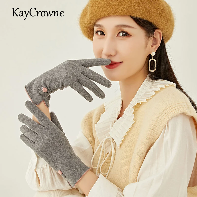 

New Fashion Grace Lady Glove Mittens Women Winter Fall Elegant Touch Screen Full Finger Driving Windproof Keep Warm Gloves G196