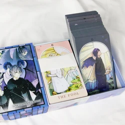 Baraja de Tarot de Ángel oscuro y luz de Luna, cartas de Tarot 2 en 1 de 156 piezas, 12x7cm en caja rígida