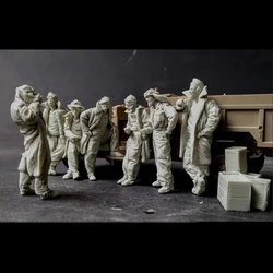 Resin soldier  1/35 MODERN soldier CREW include 7 and accessories Model Unassambled Unpainted  Figure Building Kit