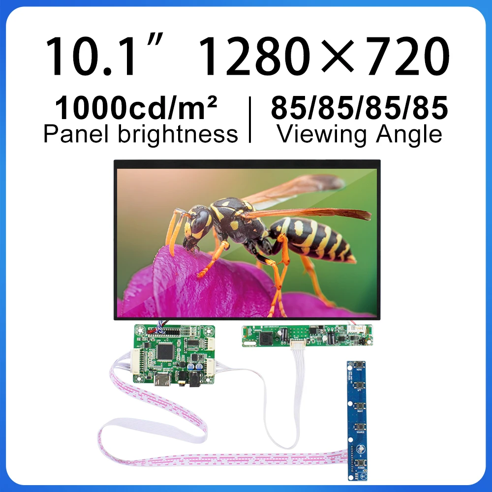 

10.1 Inch LCD mouble 1280*720 resolution LCD Screen Display with HDMI board AV101HDM-N10 900 Brightness