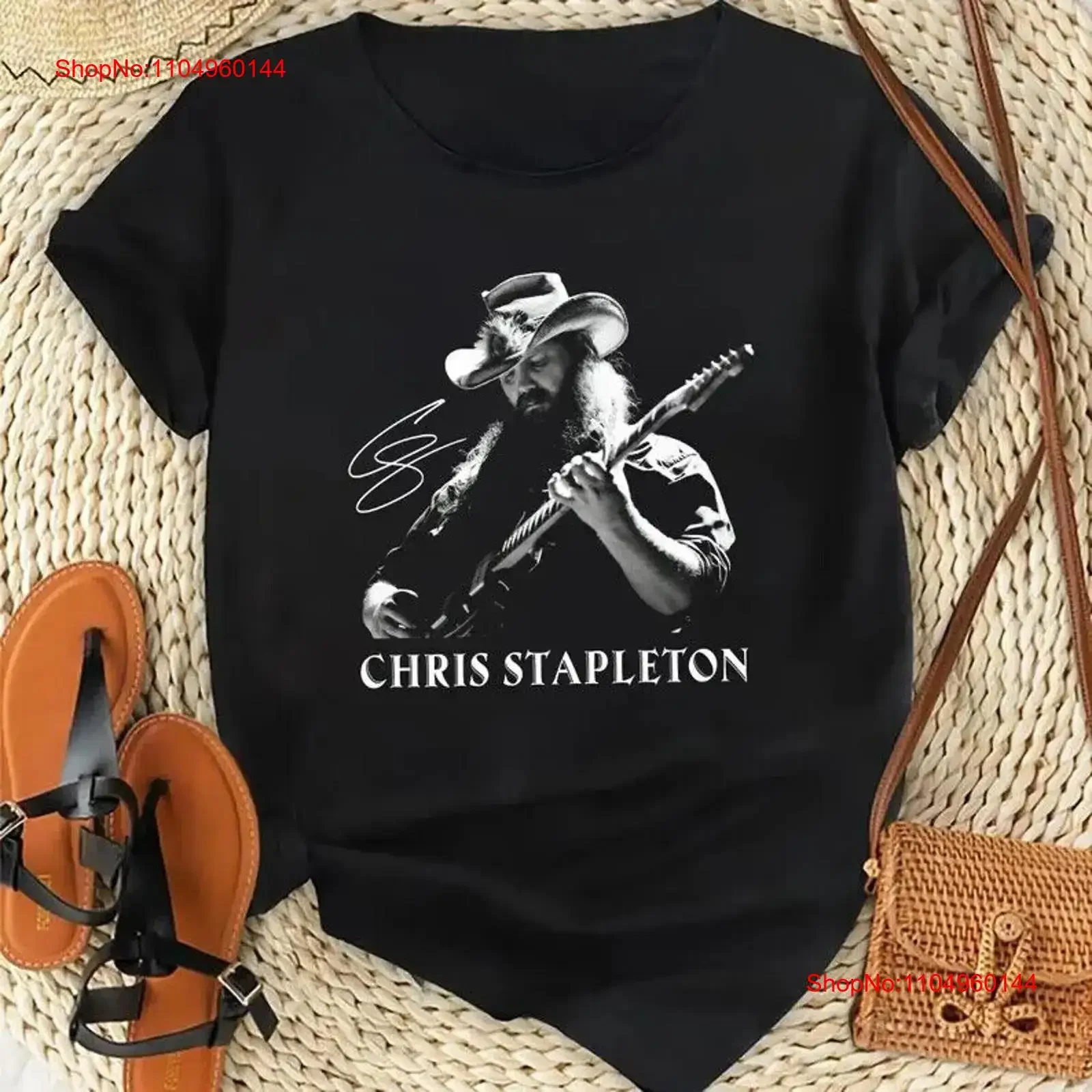 

Футболка Chris Stapleton Signature 90-х годов, винтажная винтажная футболка Staple, слегка повседневная дышащая универсальная уличная одежда
