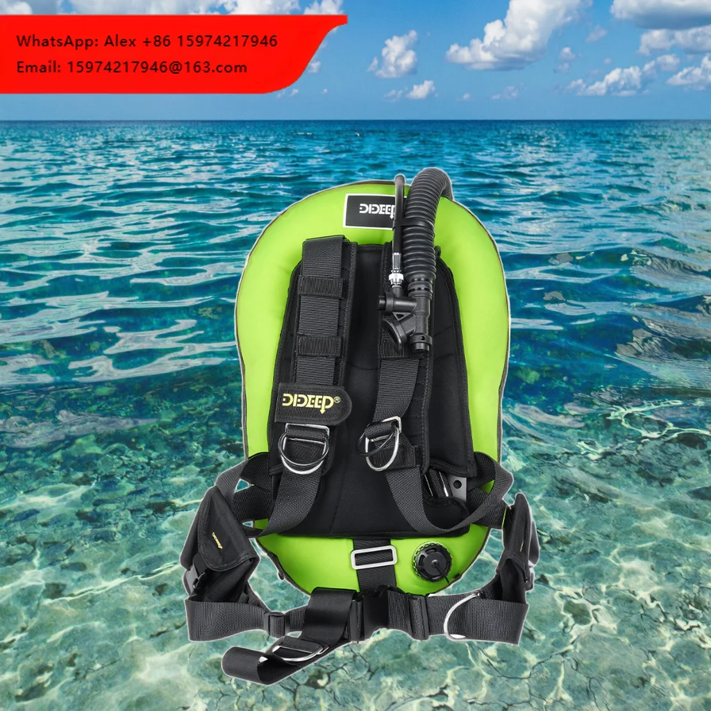 Customizable Scuba Diving BC Wing BCD With Aluminum Backplate 3mm Thick Made Of Nylon Silicone And Stainless Steel