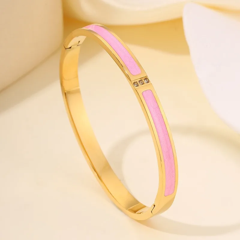Zakol 5/1 Stuks Fonkelende Zirconia Ingelegd Roestvrij Stalen Armband Set Voor Vrouwen Stapelbare Armbanden Mode Niet Vervagende Sieraden Gift