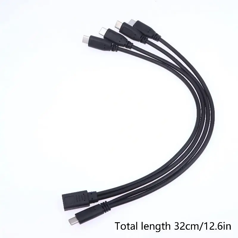 

Кабель-разветвитель USB-C, разветвитель кабеля Type-C 1 на 2, удлинитель, адаптер питания 3А 15Вт, кабель-адаптер для зарядки нескольких устройств
