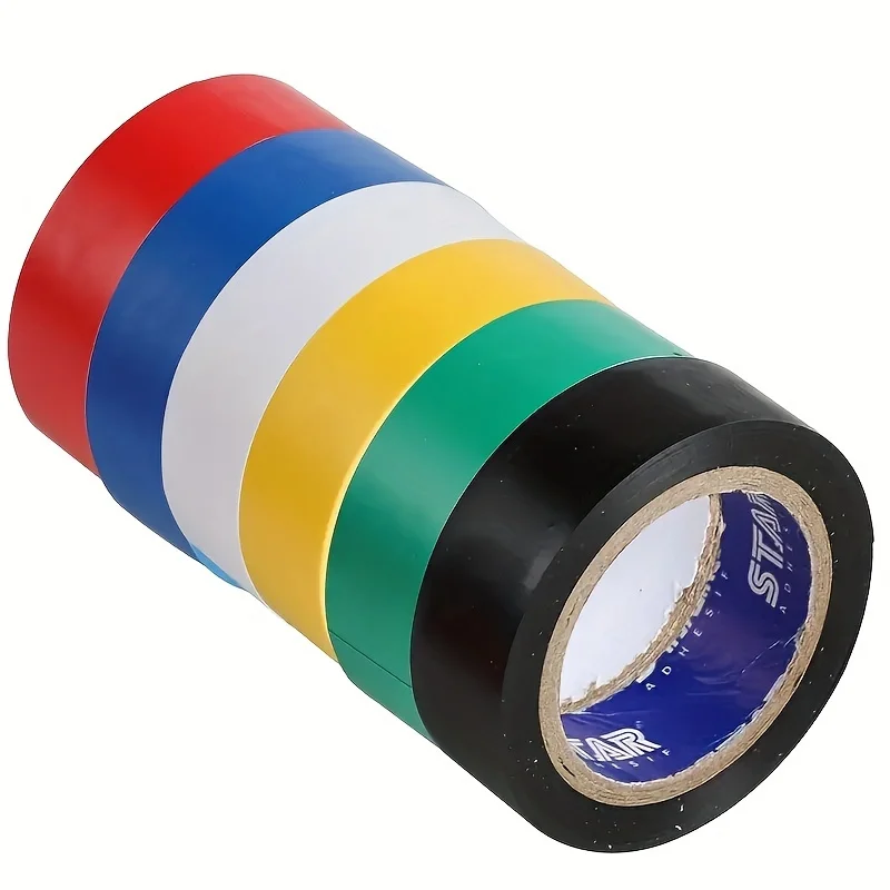 6pcs Insulated Electrical Tape. Flame Retardant. Waterproof Insulation. (width 16mm Length 5m)