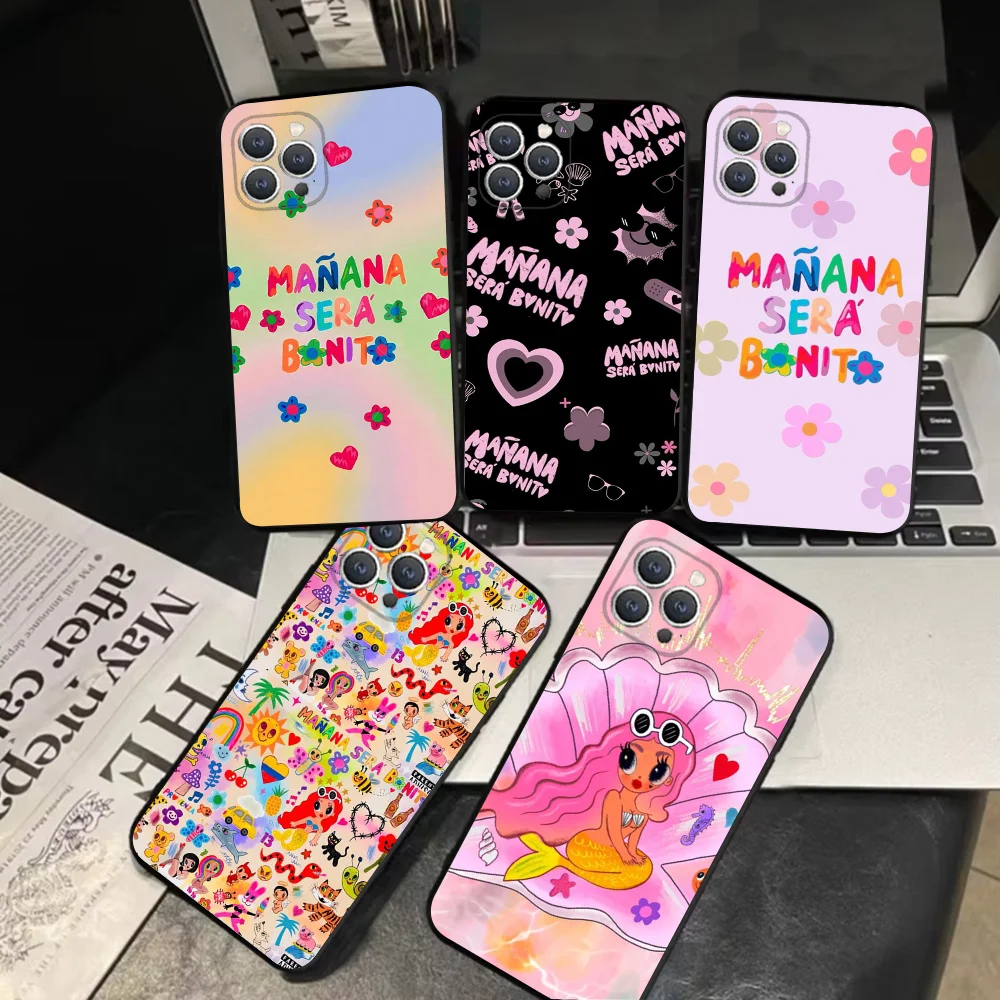 

Manana Sera Bonito Phone Case For iPhone 16,15,14,13,12,11,Pro,X,XS,Max,XR,Plus,Mini Soft Black Cover