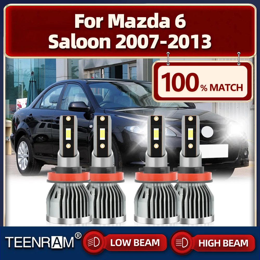 

30000LM Canbus LED Car Headlight Bulbs 6000K White 12V Auto Lamps For Mazda 6 Saloon 2007 2008 2009 2010 2011 2012 2013