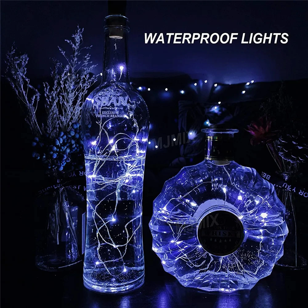 20 LED 10 Packs Wine Bottle Lights Copper Wire Fairy String Light Warm White Bottle Stopper Atmosphere Lamp for Xmas Holiday