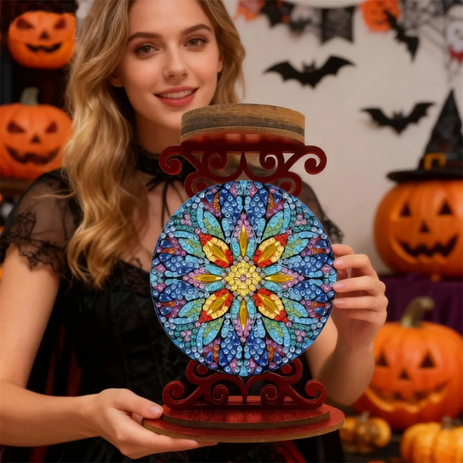 Flower candle holder Halloween holiday gift Diamond Painting Kits Drill DIY Crystal Rhinestone Mosaic Art Craft Home Decor - view 4