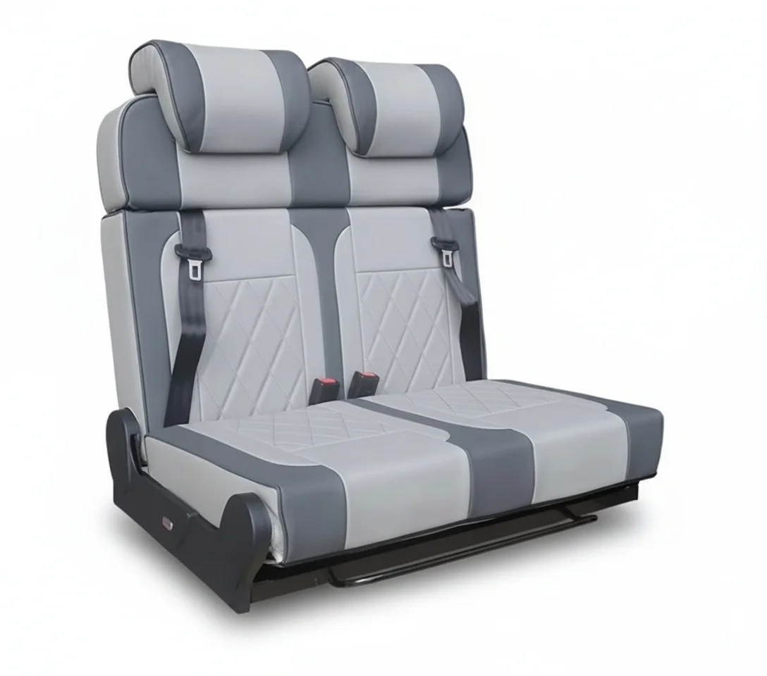 

AutoLiuma Custom Adjustable Folding Leather Car Bed Seats with Backrest for Campers Van for Iveco Direct From the Supplier