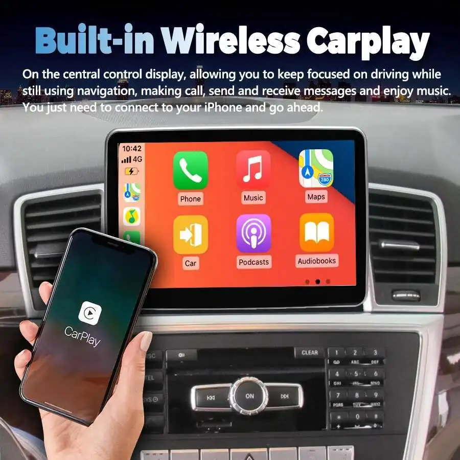 Car Radio For Benz ML W166 GL X166 2013 - 2015 Android 15 Multimedia Video Player GPS Stereo CarPlay 9Inch Oled Screen Recorder