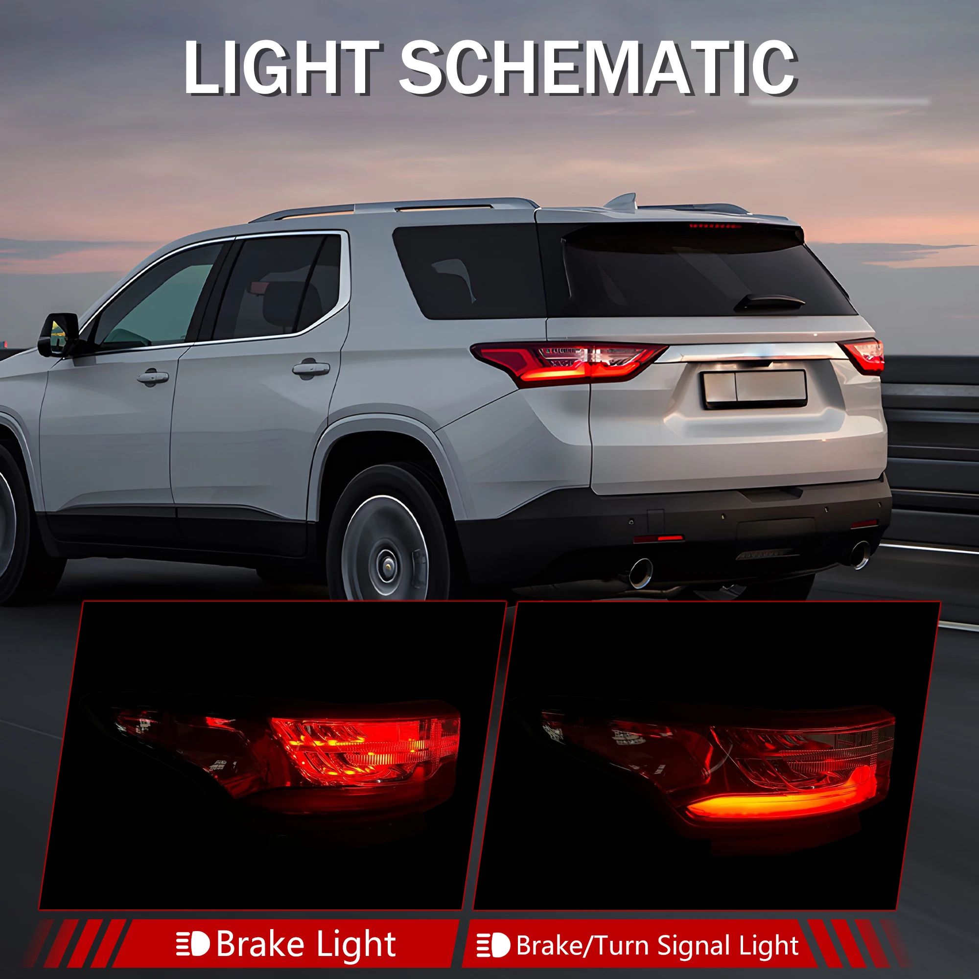 

Задний фонарь левый и правый 84990362 GM2804130 для Chevrolet Traverse 2018 2019 2020 2021, задний фонарь заднего хода, стоп-сигнал
