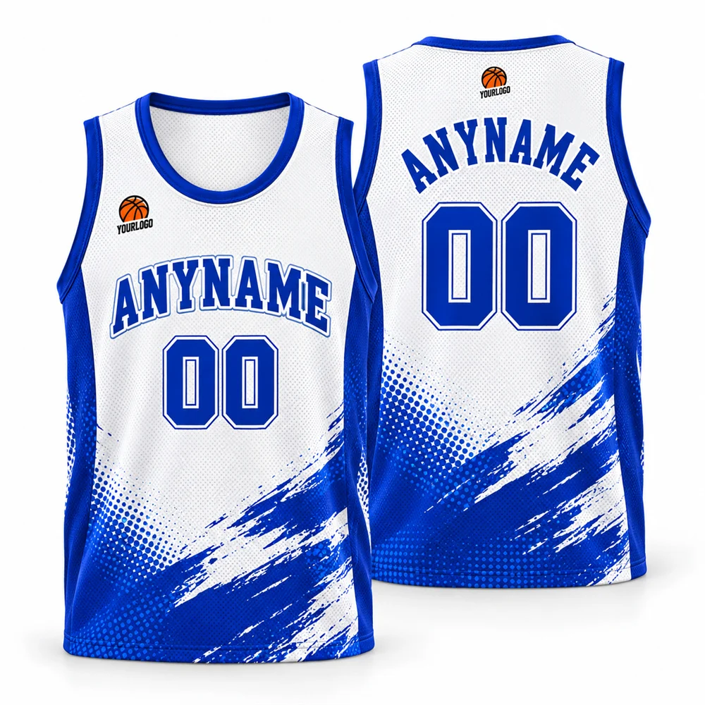 Customized Basketball Jersey Chest Logo Name Number for Men 3D Printed Court Graphics and Geometric Patterns Sports Tank Top