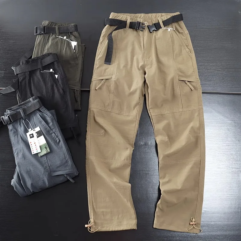 

Американские брюки-карго American Sle Qui Dry для мужчин, осенние, тонкие, нейлоновые, для работы, активного отдыха, походов и альпинизма