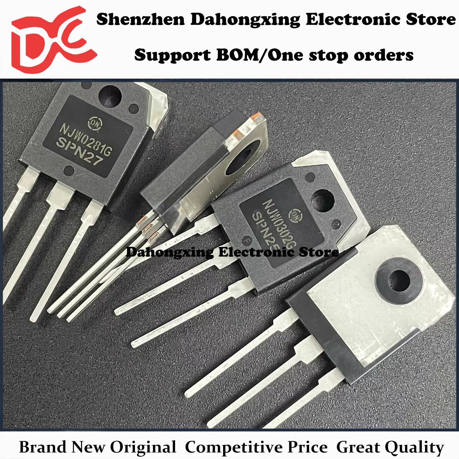 

New Original 5Pairs NJW0281G + NJW0302G TO-3P Audio Amplifier Transistor Electronic Components Great Quality