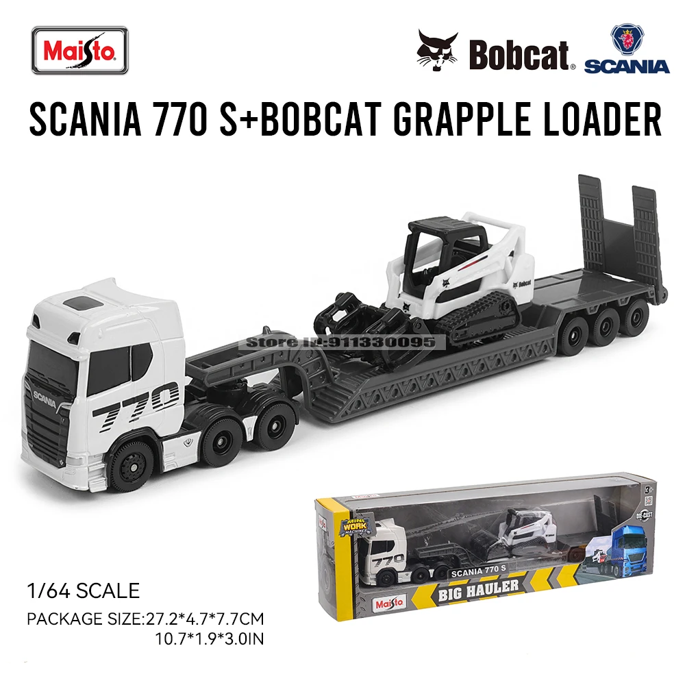 Maisto 1:64 SCANIA 770 S Volvo Forklift Transport Vehicle Excavator die-cast precision model car Model collection gift
