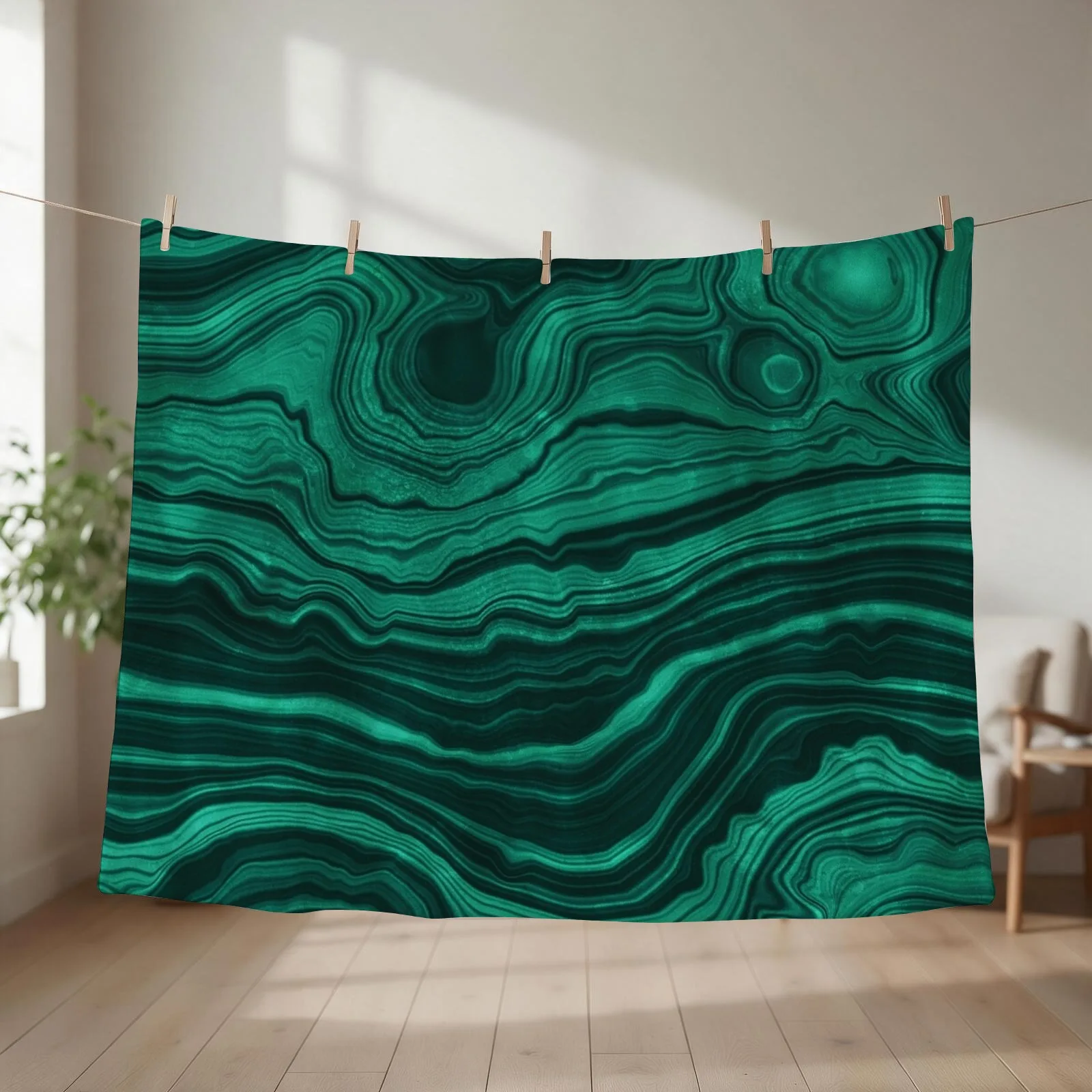 Malachite Texture 01 Throw Blanket couch cozy soft plush fuzzy picnic outdoor blanket