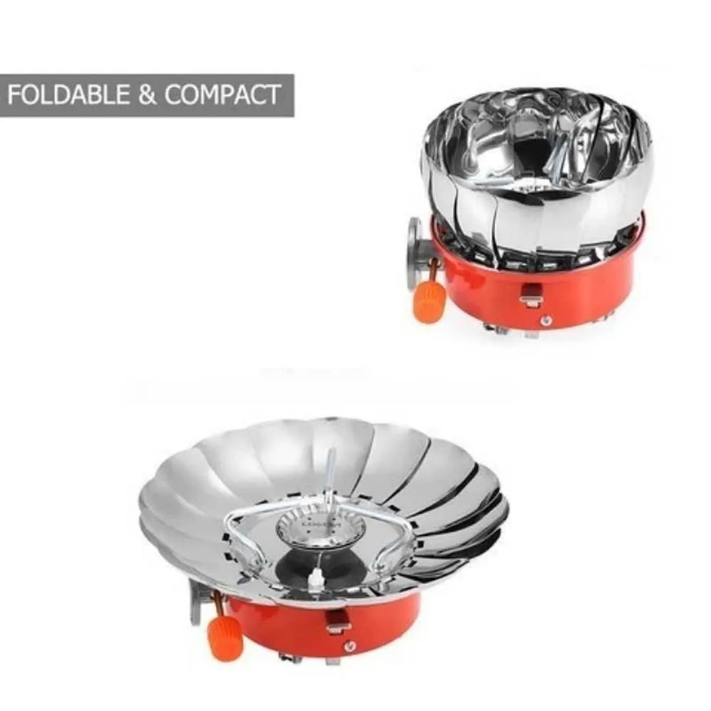

Cookware 2800W Lotus Cassette Stove High Power Compact Folding Gas Burner Red Portable Fondue Gas Cooker Picnic