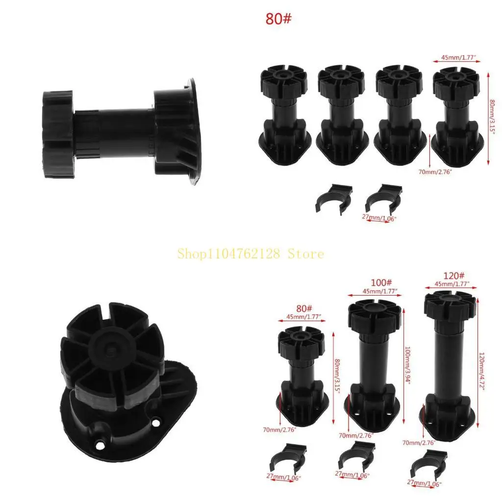 

4pcs Adjustable Height Cupboard Foot Cabinet Leg For Kitchen Bathroom best sale