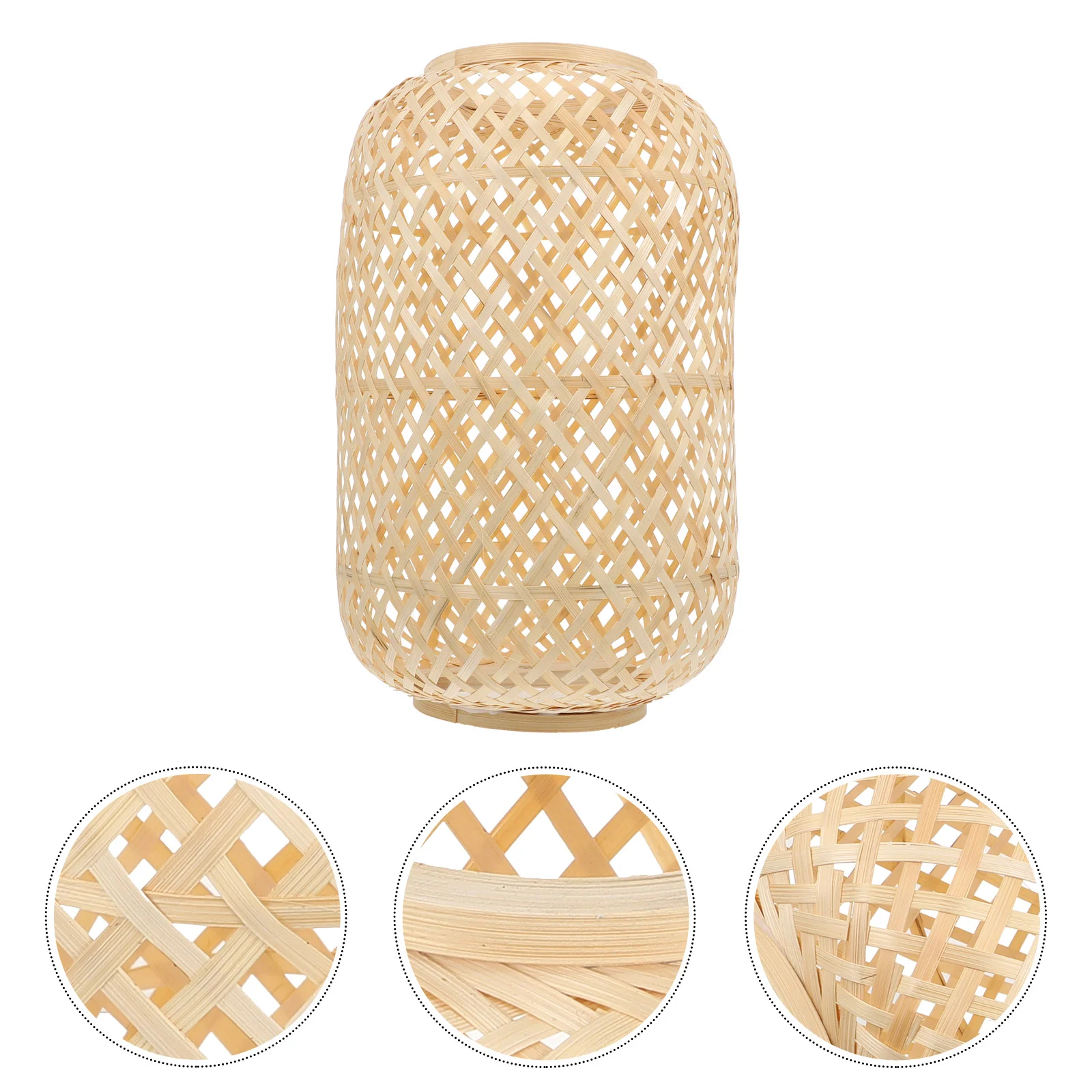 

Bamboo Woven Lampshade Rattan Light Cover Simple Chandelier Home Decor Natural Design Fits Various Styles Scenarios