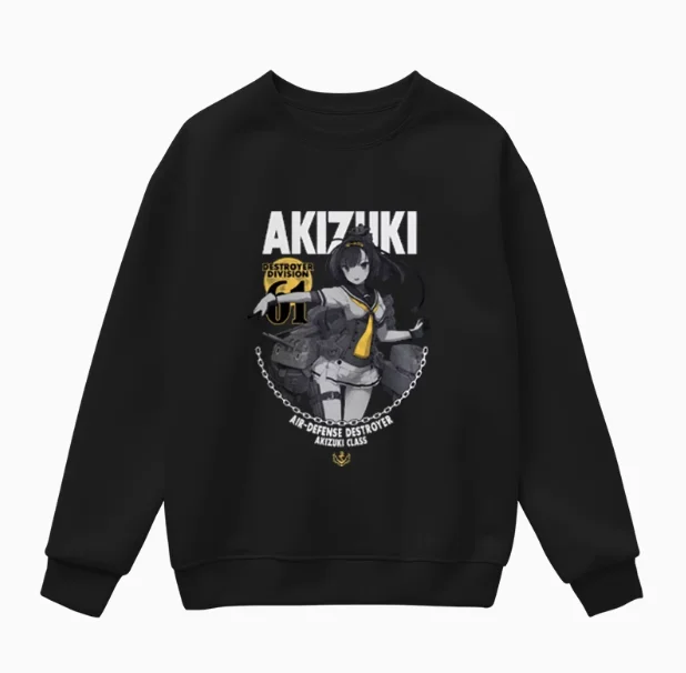 Anime Kancolle Akizuki Hooded Hoodie Cosplay Autumn Winter Men Women Coat Loose Jacket Tops