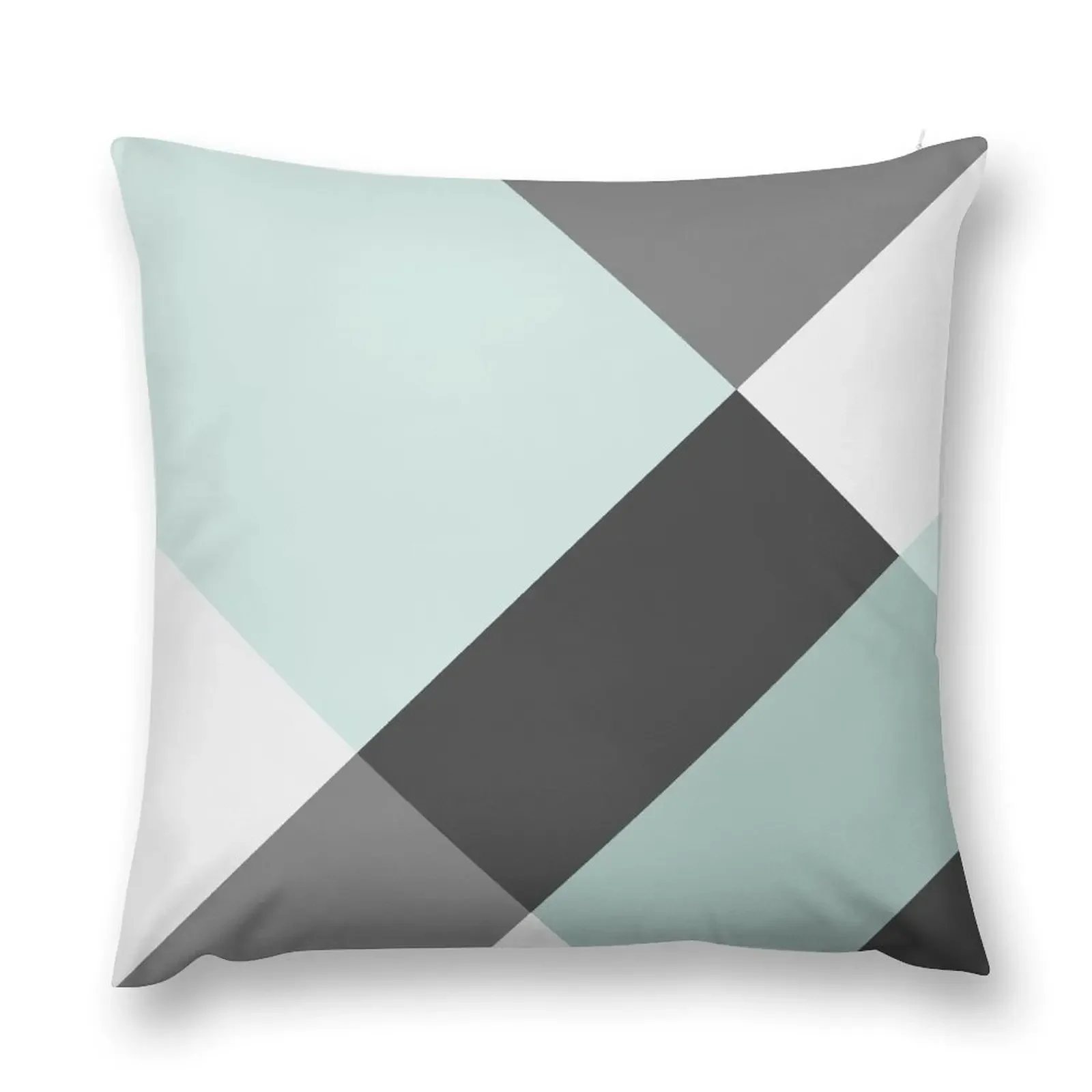 Duck Egg & Grey Patchwork Throw Pillow Pillowcase Cushion Throw Pillow Covers pillow