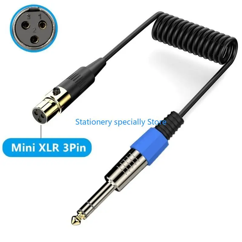 

P0RB Studio Grade Spring Cable Mini to Female Unbalanced Microphones Cable