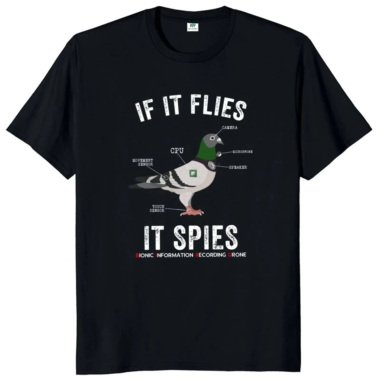 Birds Are Not Real Pigeon Drone Graphic Tee Funny Conspiracy Theory Crewneck T-Shirt 1 sold
