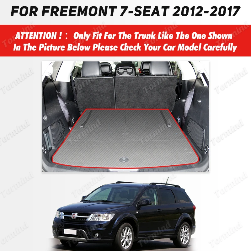 Tormind For Fiat Freemont 7-Seat 2012-2017 Car Trunk Mats Carpet Cargo Liner Car Backrest Pad Interior Accessories Protector