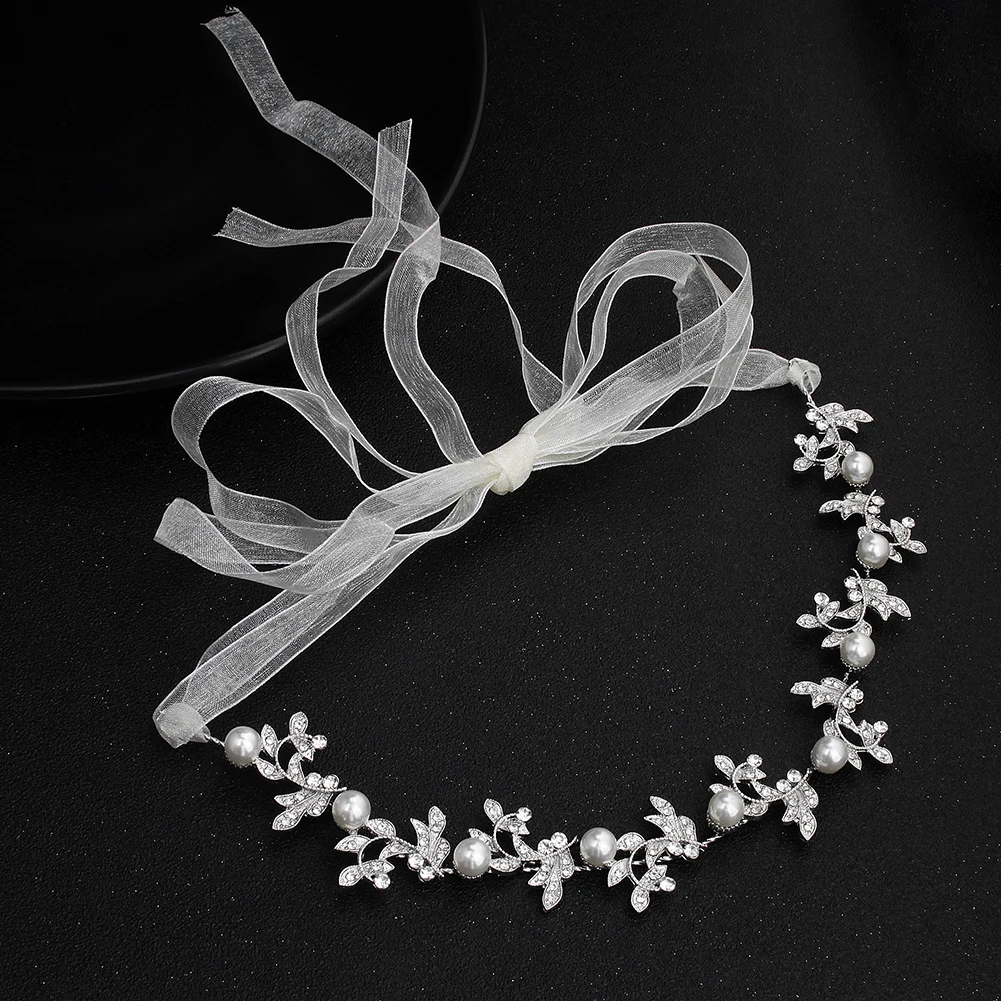 Wedding Luxury Round Pearl Bride Hairband Women Hair Decoration Accessories