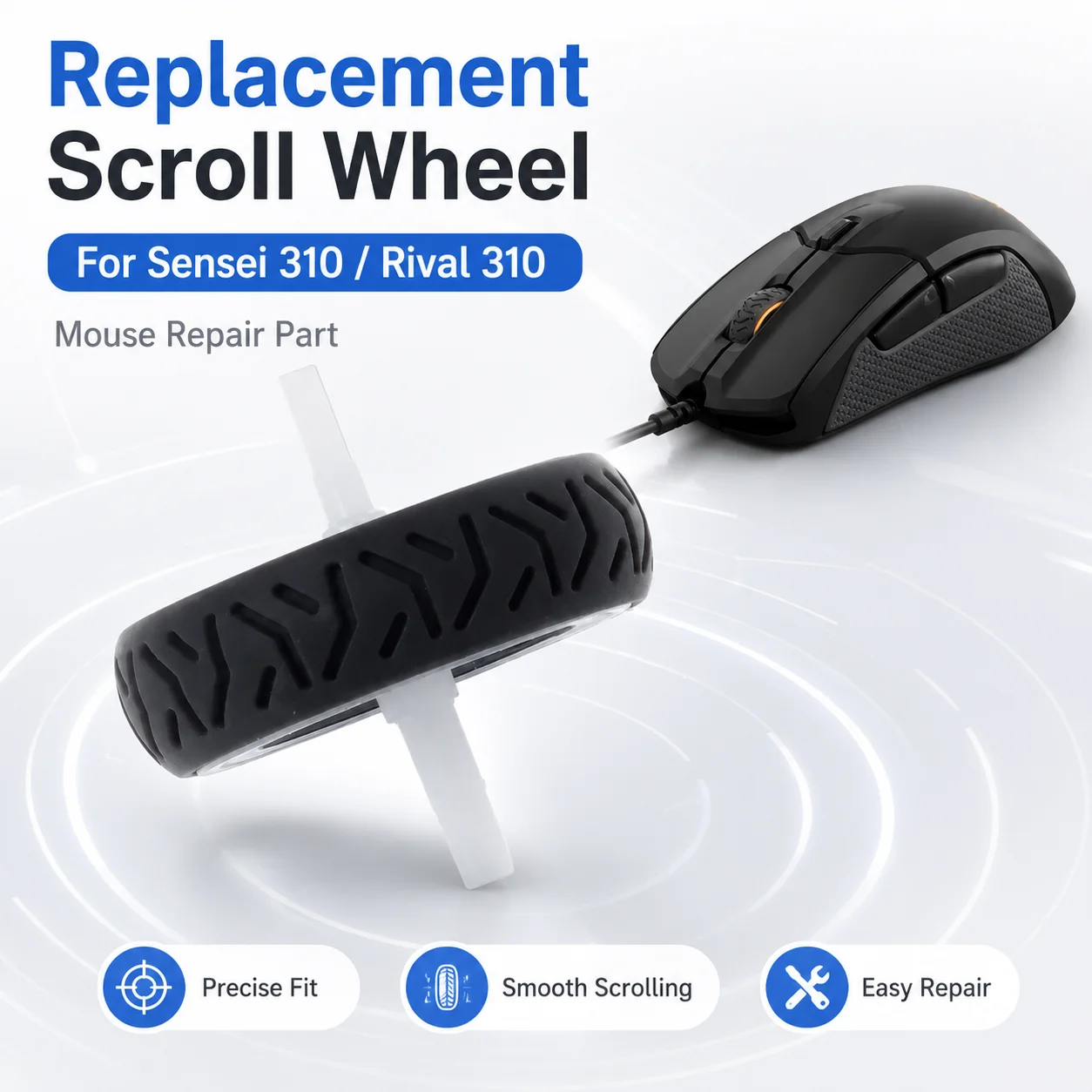 Mouse Wheel For Steelseries Sensei 310/Rival 310 - Mouse Scroll Wheel - Mouse Replacement Accessories Parts