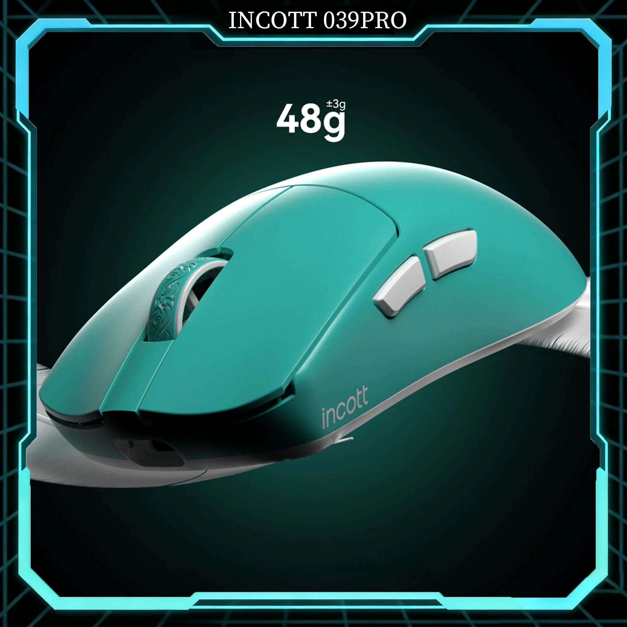 Incott 039/039Pro Tri Mode Wireless Mouse Bluetooth 2.4G USB-C Wired Lightweight Ergonomic Gaming Office Mouse Long Battery Life