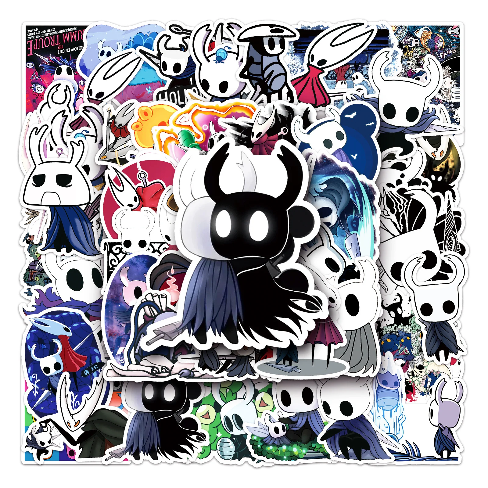 50Pcs Hollow Knight Silksong Stickers Hornet The Knight Grub Quirrel Waterproof Decals Laptop Notebook Phone Luggage DIY Decor