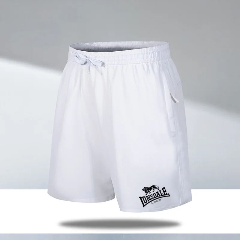 

2024 New Lion Logo Men's Quick-drying Loose Shorts Sports Casual Pants Thin Cross-Border Ice Silk Beach Pants