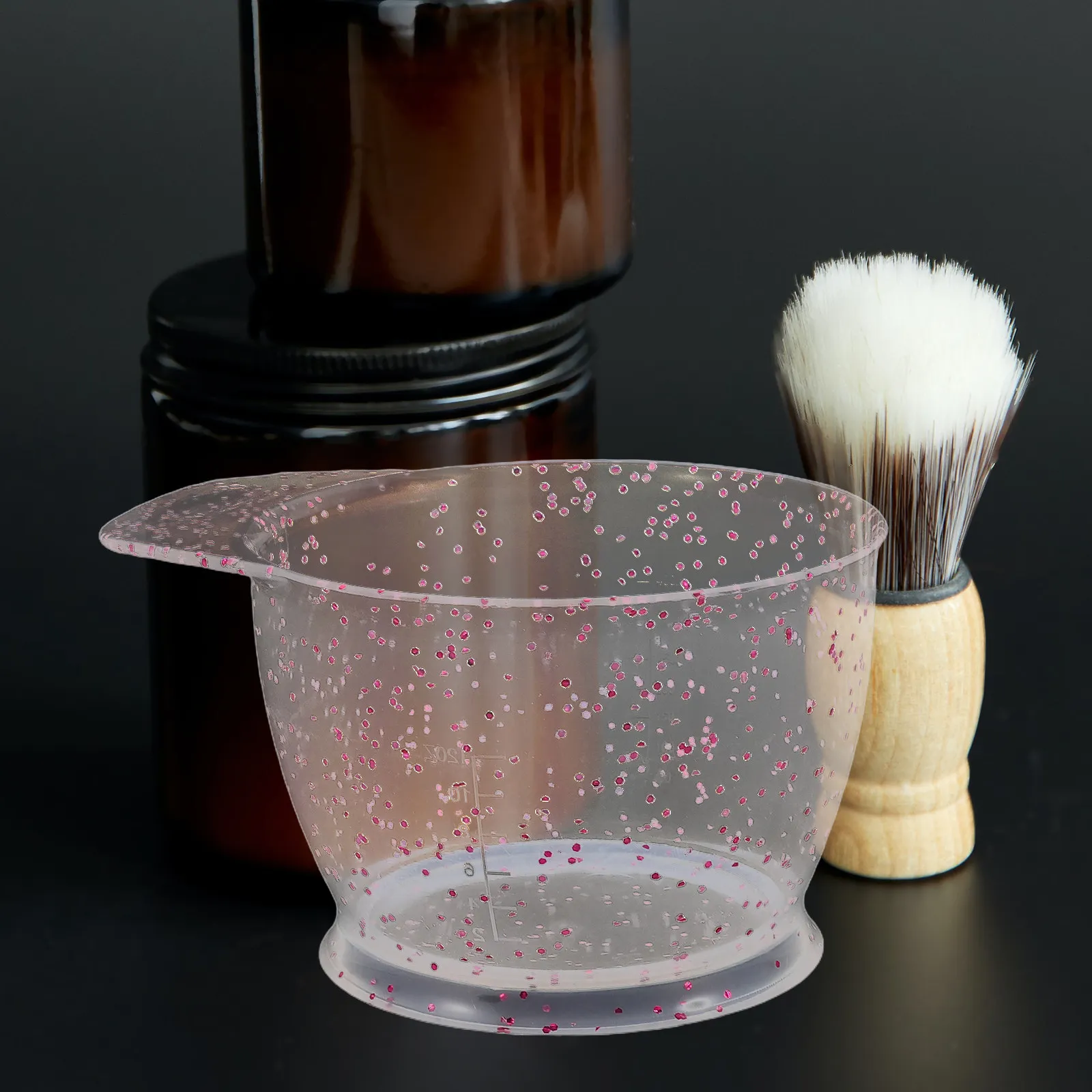 

Functional Large Hair Dye Bowl Plastic Color Mixing Bowl with Sparkling Glamour Design for Professional Salon Use DIY Hair