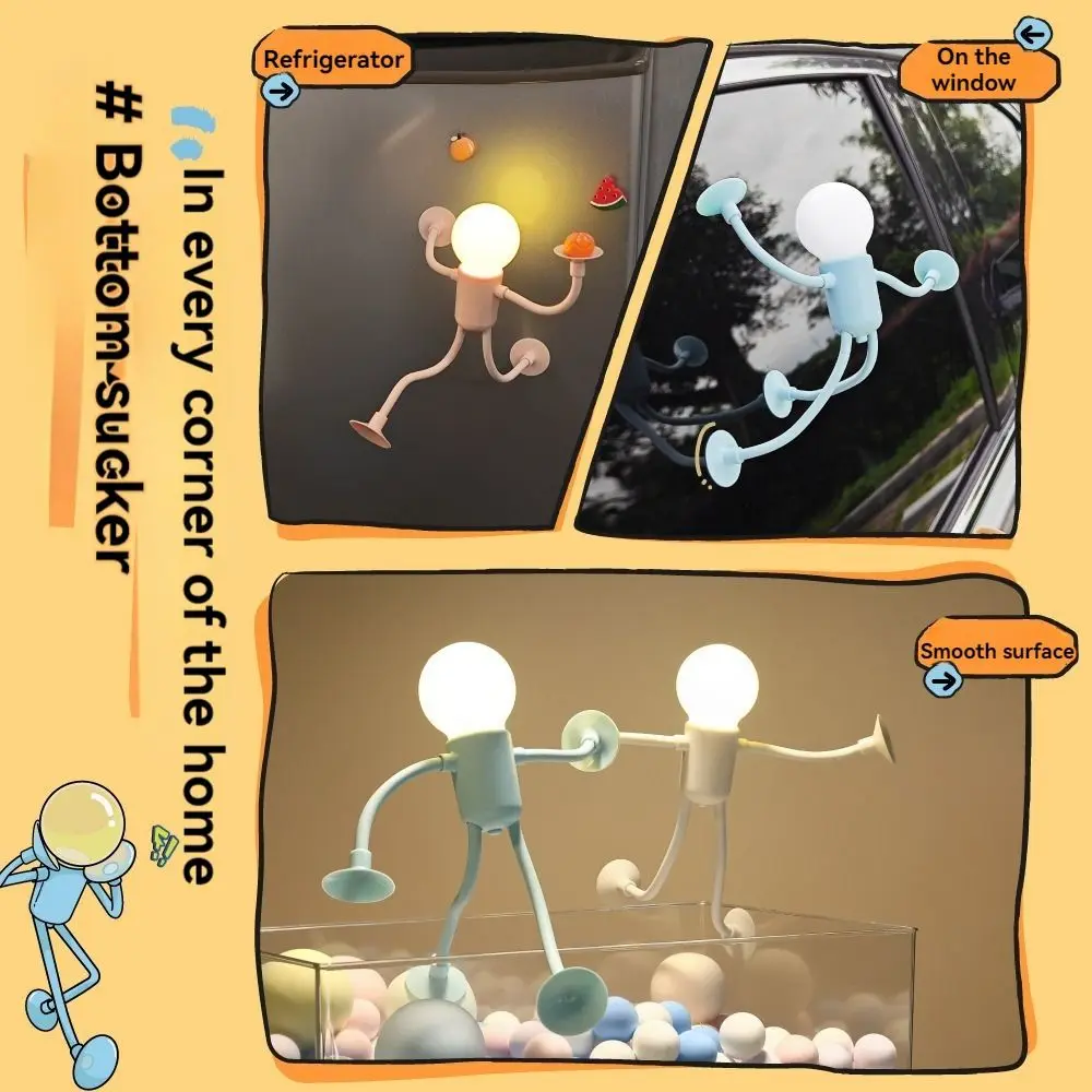 

Changeable Shape Funny Sportsman Night Light Cartoon Versatile Foldable Table Lamp Adjustable Soft Light Desk Decor Lamp