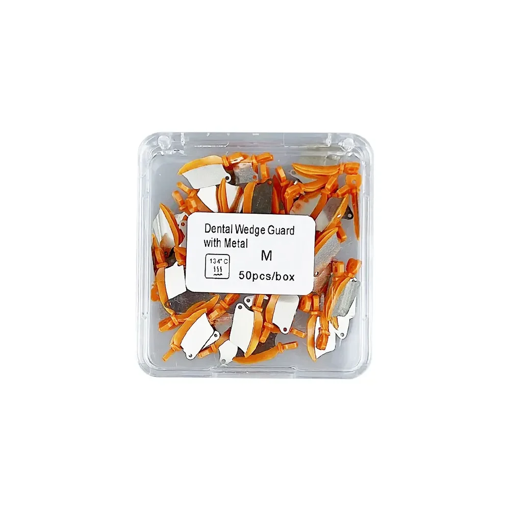50pcs/Box Dental Prime Teeth Interproximal Plastic Fender Wedge With Protection Steel Matrix Protects Gingiva Blades Wedges